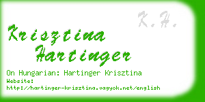 krisztina hartinger business card